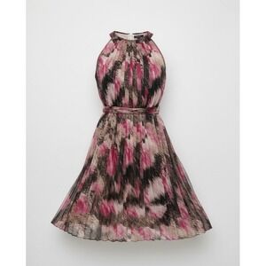 Diane Von Furstenberg Open Back Pleat Dress 6 Small Designer‎ Women's Sleeveless